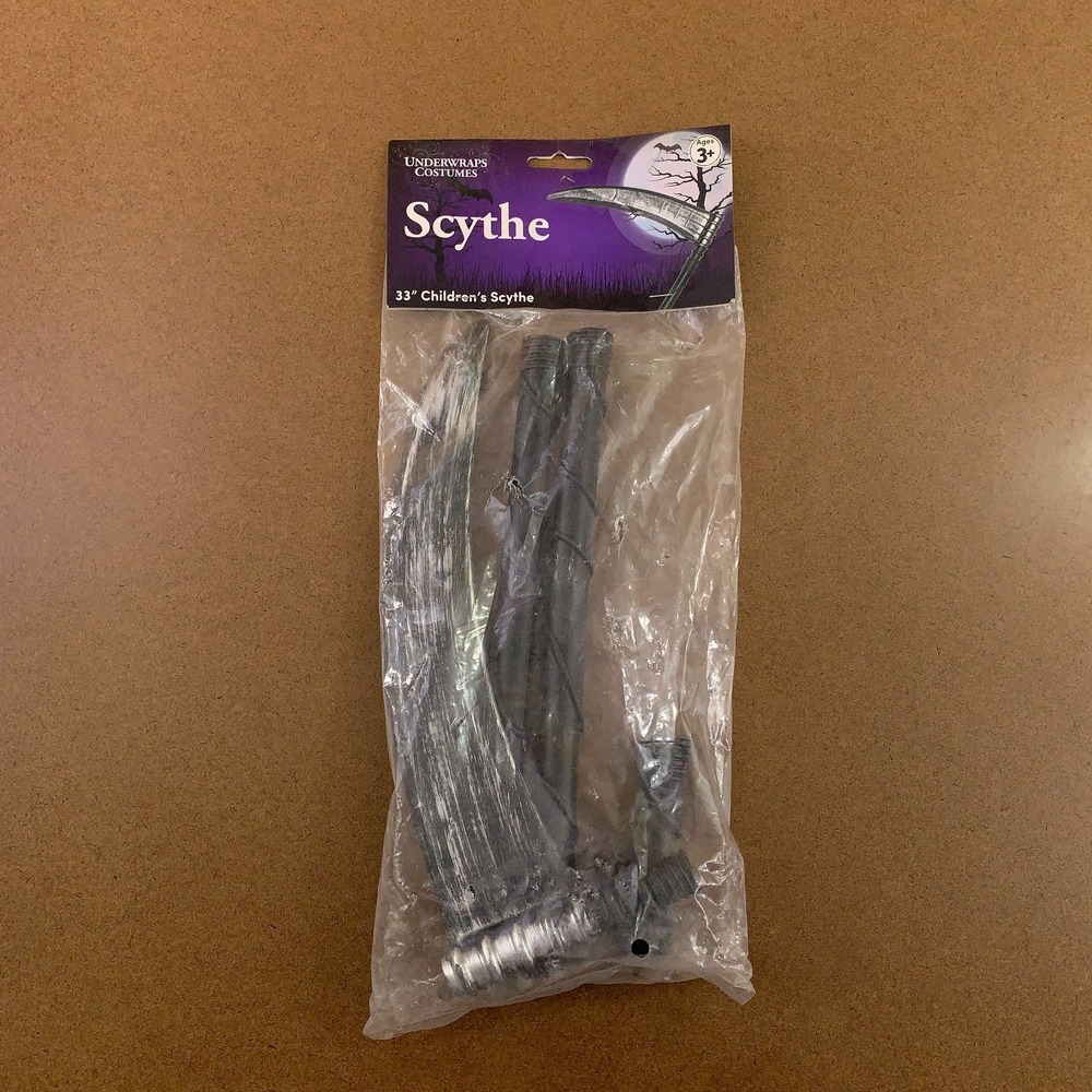 Underwraps Costumes Childrens 32-inch Plastic Easy Assembly Scythe NWT